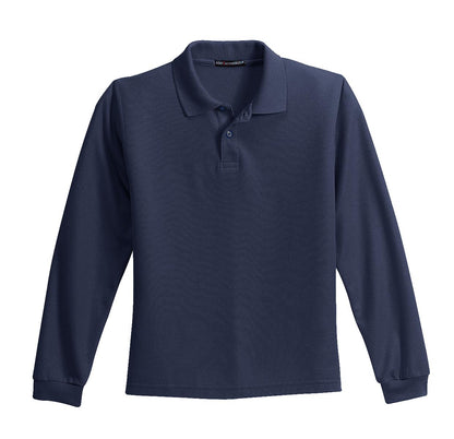 Port Authority Youth Long Sleeve Silk Touch Polo.  Y500LS