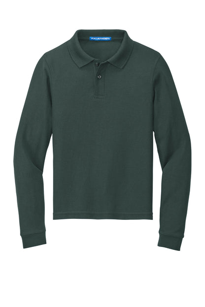 Port Authority Youth Long Sleeve Silk Touch Polo.  Y500LS