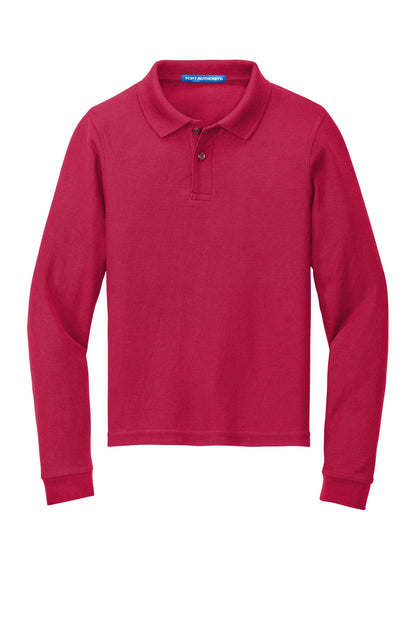 Port Authority Youth Long Sleeve Silk Touch Polo.  Y500LS
