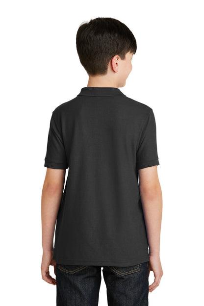 Custom Embroidered Port Authority Youth Silk Touch Polo.  Y500,Black