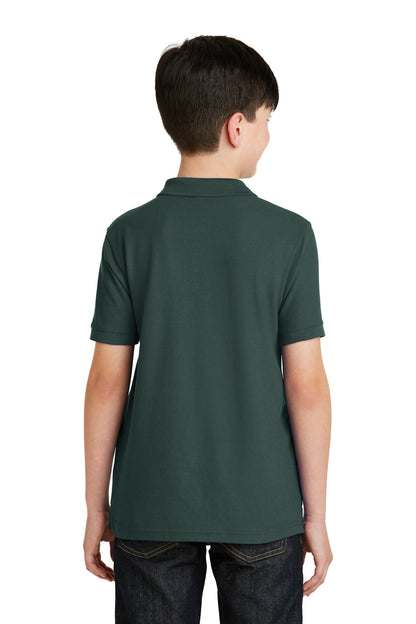 Custom Embroidered Port Authority Youth Silk Touch Polo.  Y500,Dark Green