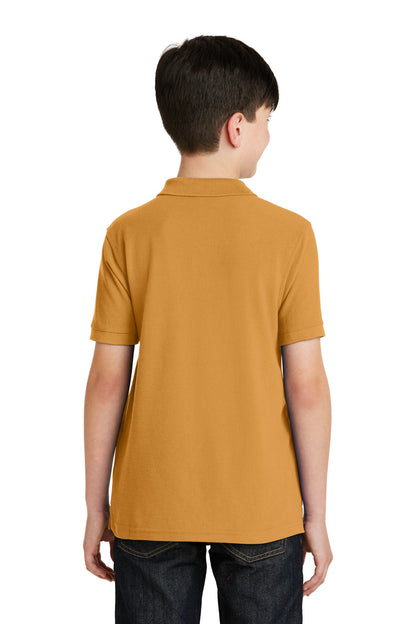 Custom Embroidered Port Authority Youth Silk Touch Polo.  Y500,Gold