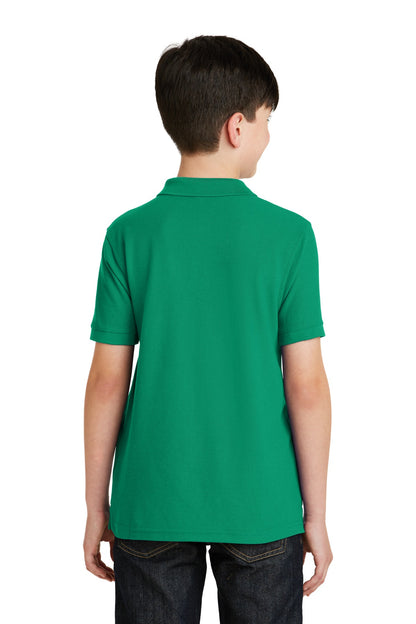 Custom Embroidered Port Authority Youth Silk Touch Polo.  Y500,Kelly Green