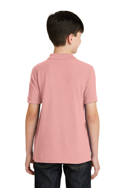 Custom Embroidered Port Authority Youth Silk Touch Polo.  Y500,Light Pink