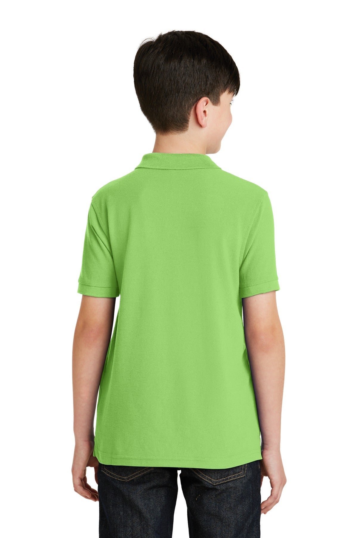Custom Embroidered Port Authority Youth Silk Touch Polo.  Y500,Lime
