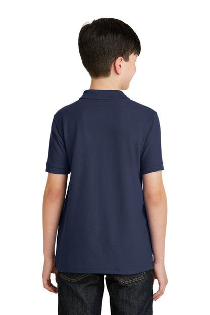 Custom Embroidered Port Authority Youth Silk Touch Polo.  Y500,Navy