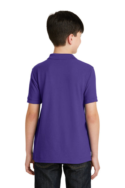 Custom Embroidered Port Authority Youth Silk Touch Polo.  Y500,Purple