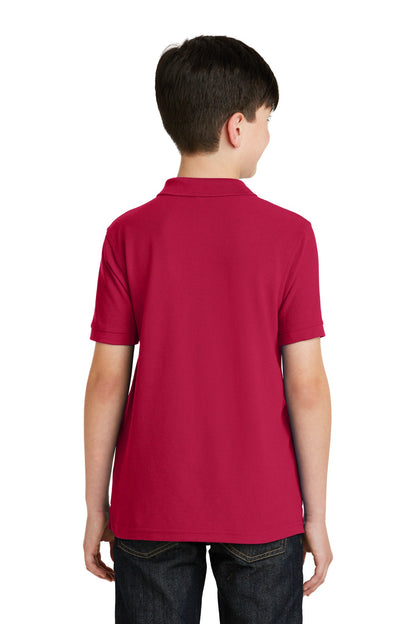 Custom Embroidered Port Authority Youth Silk Touch Polo.  Y500,Red