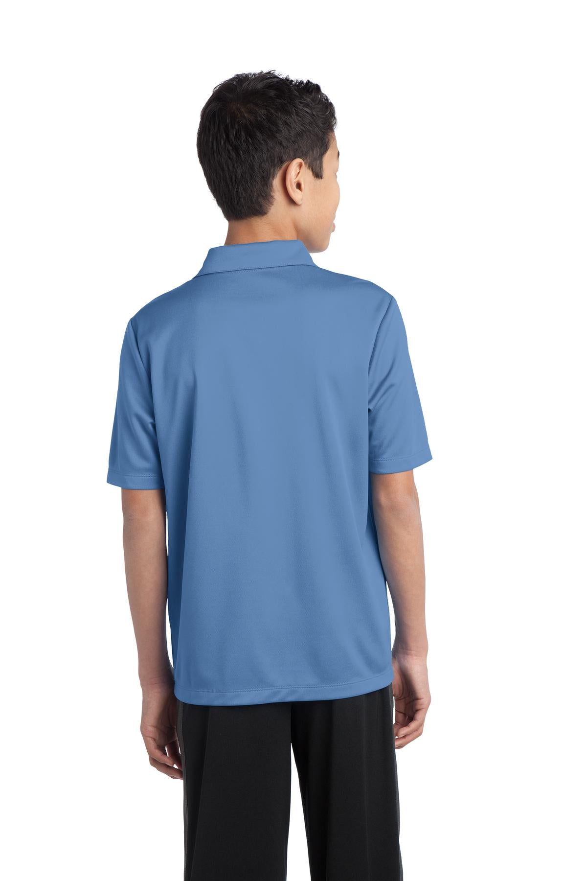Custom Embroidered Port Authority Youth Silk Touch Performance Polo. Y540,Carolina Blue