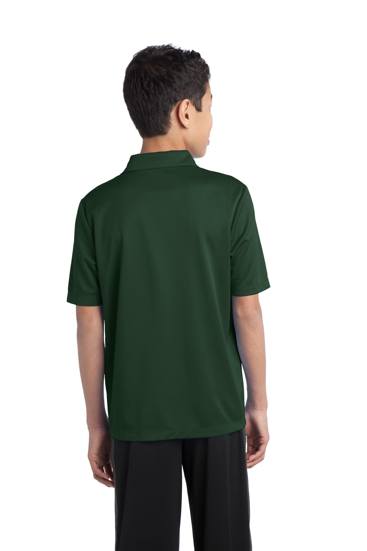 Custom Embroidered Port Authority Youth Silk Touch Performance Polo. Y540,Dark Green