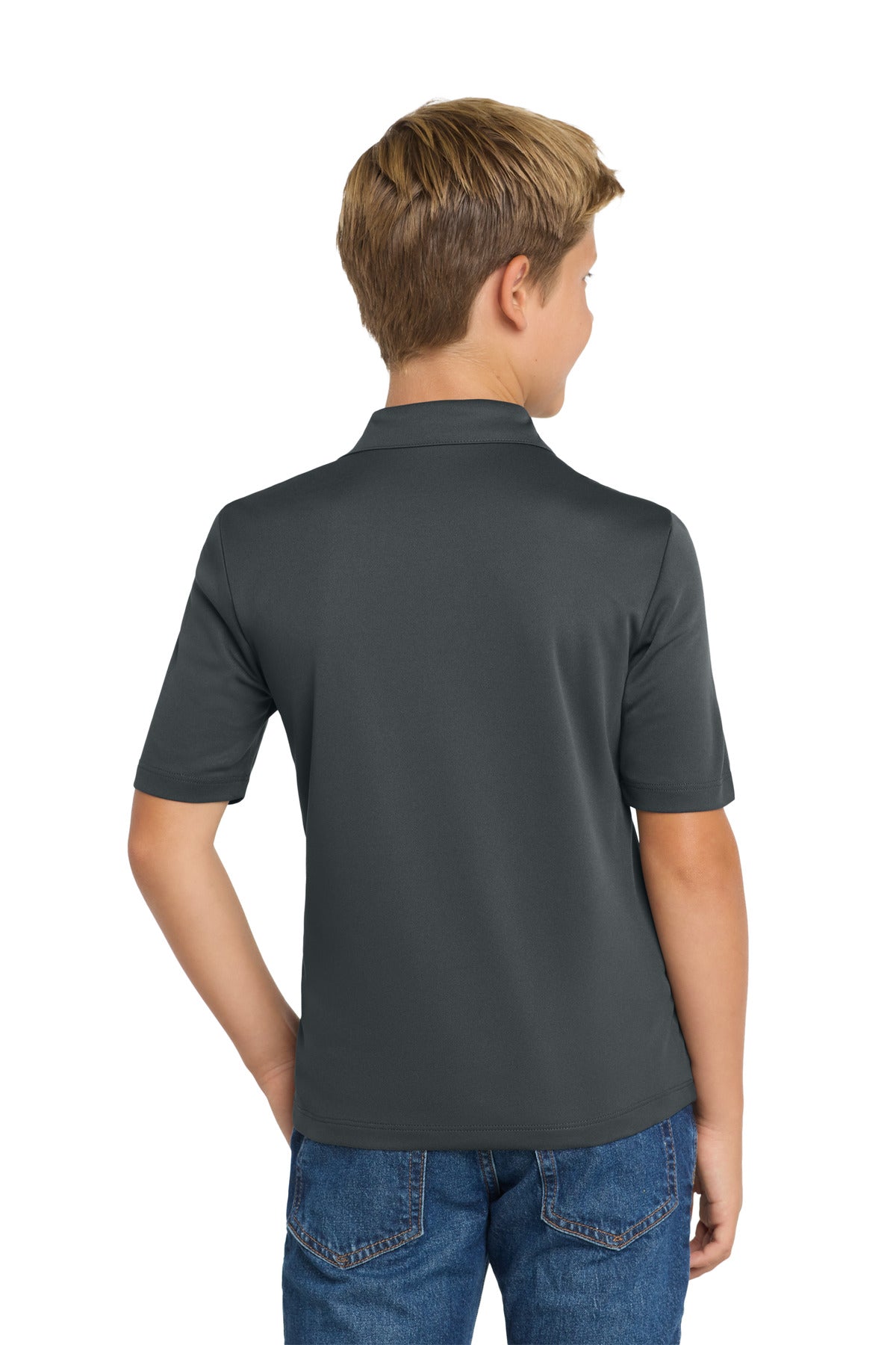 Custom Embroidered Port Authority Youth Silk Touch Performance Polo. Y540,Steel Grey
