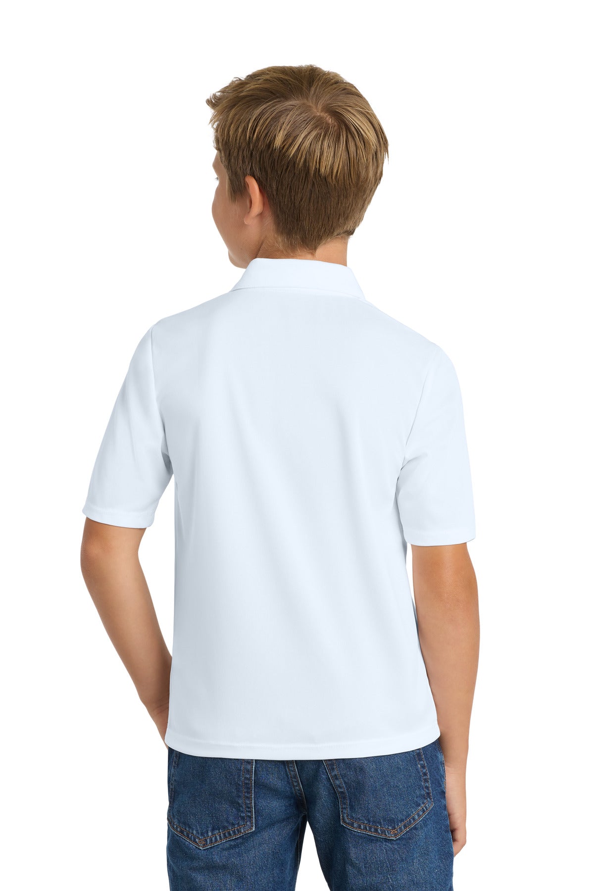 Custom Embroidered Port Authority Youth Silk Touch Performance Polo. Y540,White