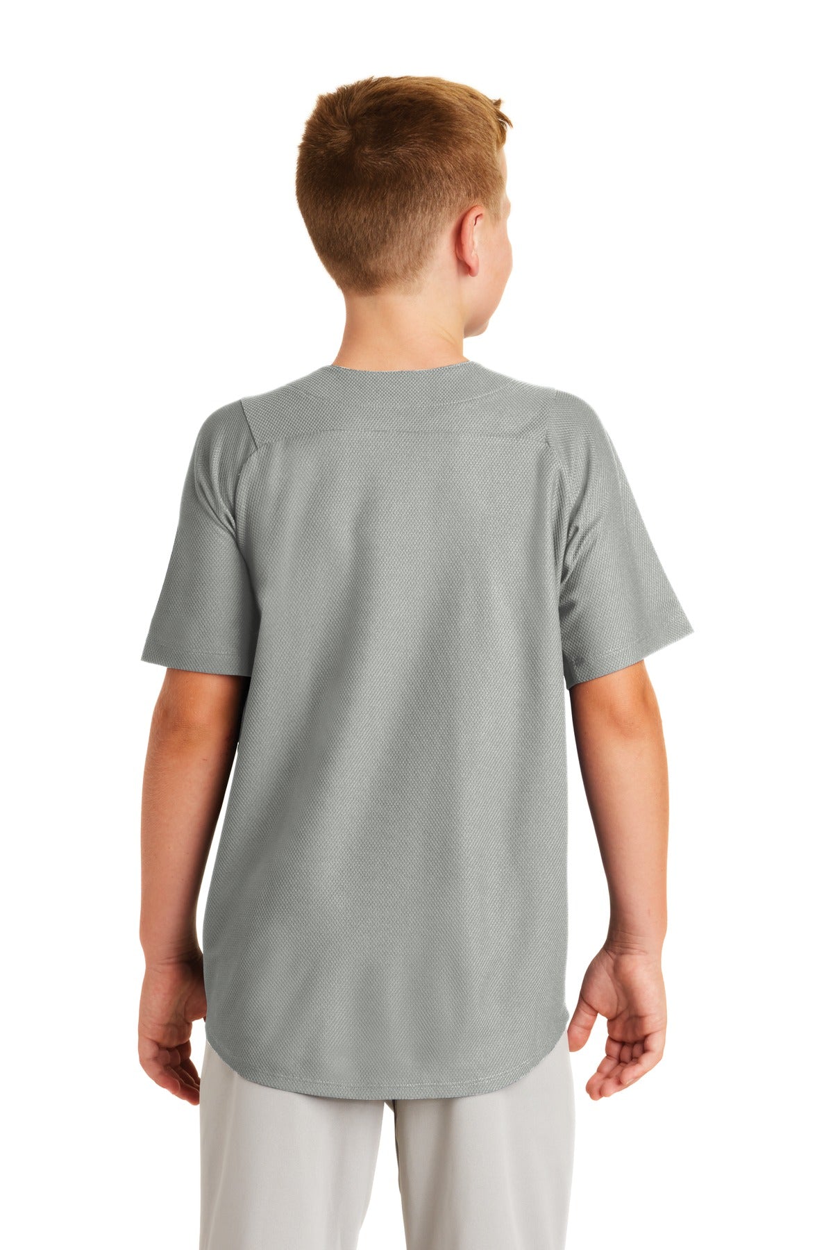 Custom Embroidered New Era  Youth Diamond Era Full-Button Jersey. YNEA220,Grey