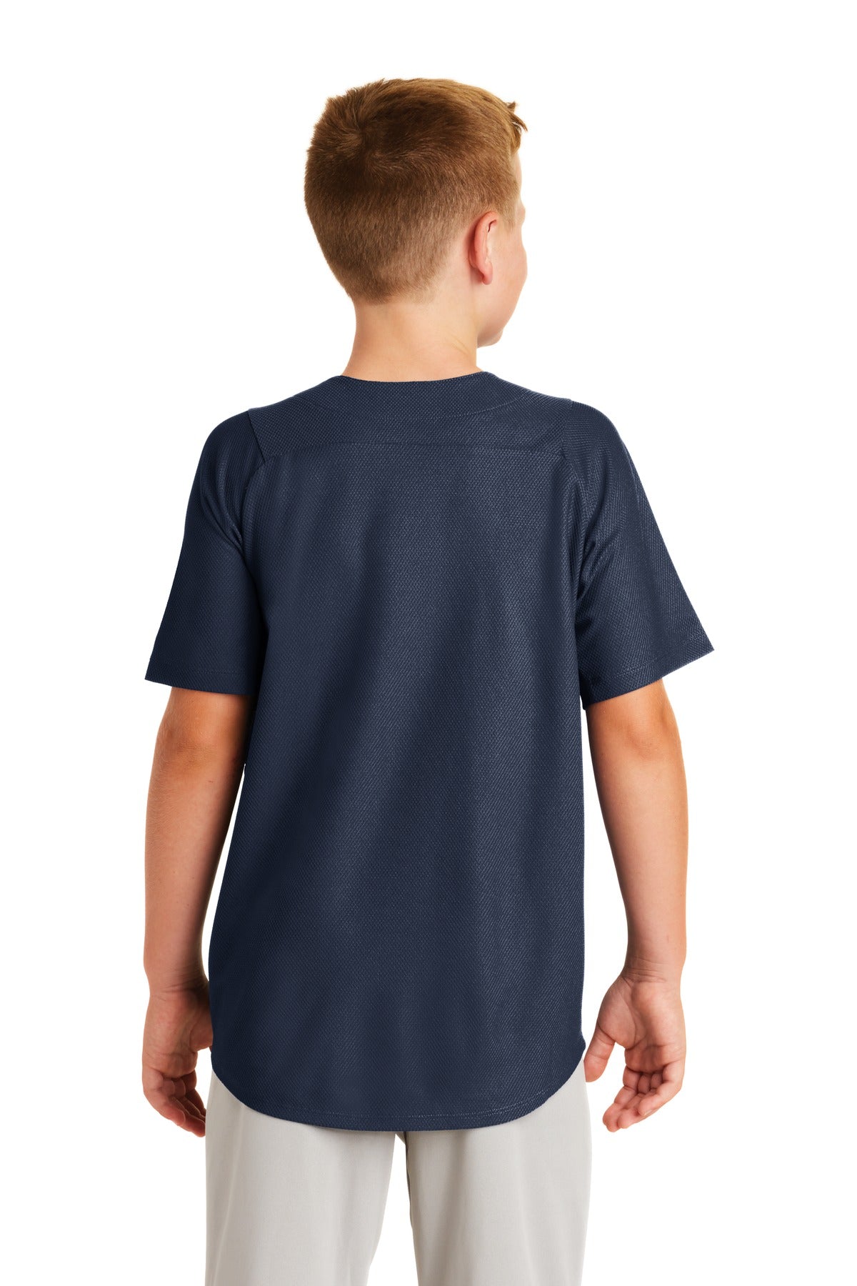 Custom Embroidered New Era  Youth Diamond Era Full-Button Jersey. YNEA220,True Navy