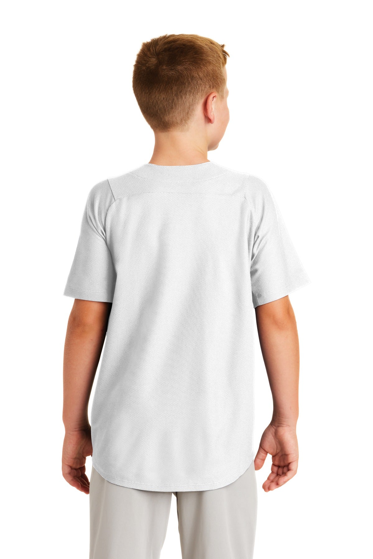 Custom Embroidered New Era  Youth Diamond Era Full-Button Jersey. YNEA220,White