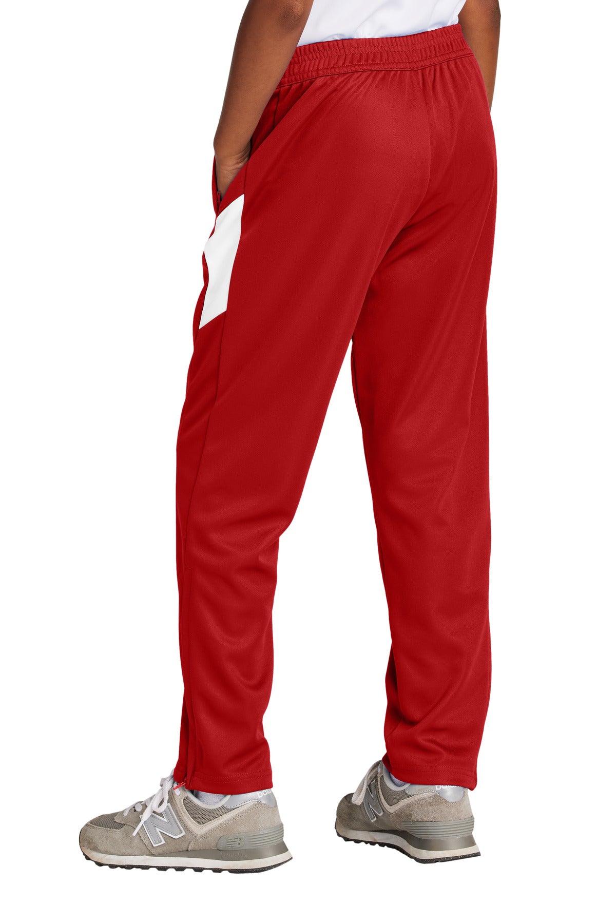 Custom Embroidered Sport-Tek Youth Travel Pant YPST800,Deep Red/ White
