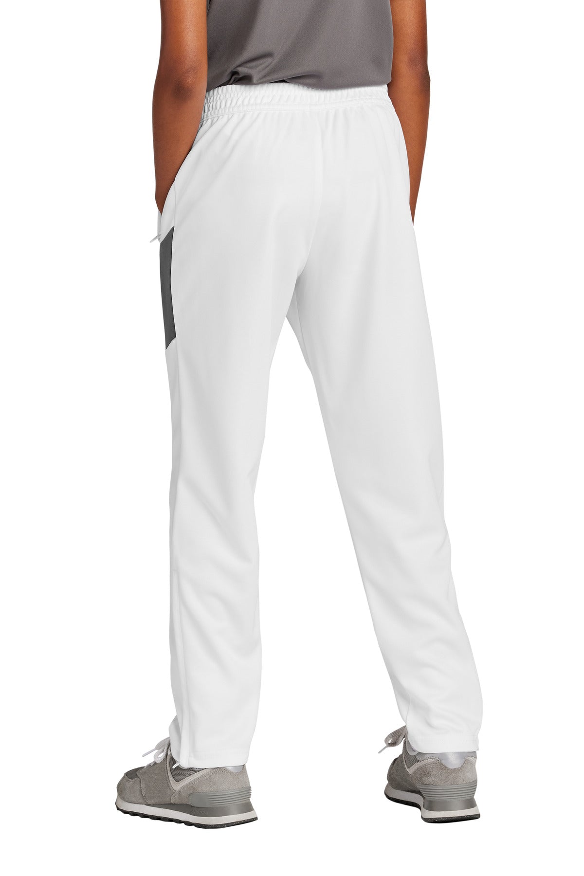 Custom Embroidered Sport-Tek Youth Travel Pant YPST800,White/ Iron Grey