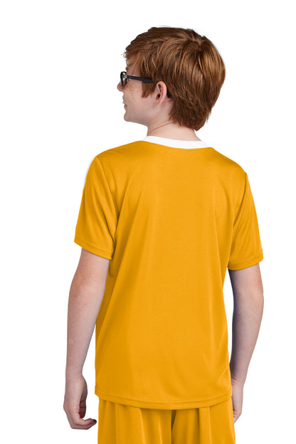 Custom Embroidered Sport-Tek Youth Competitor United Crew YST100,Gold/ White