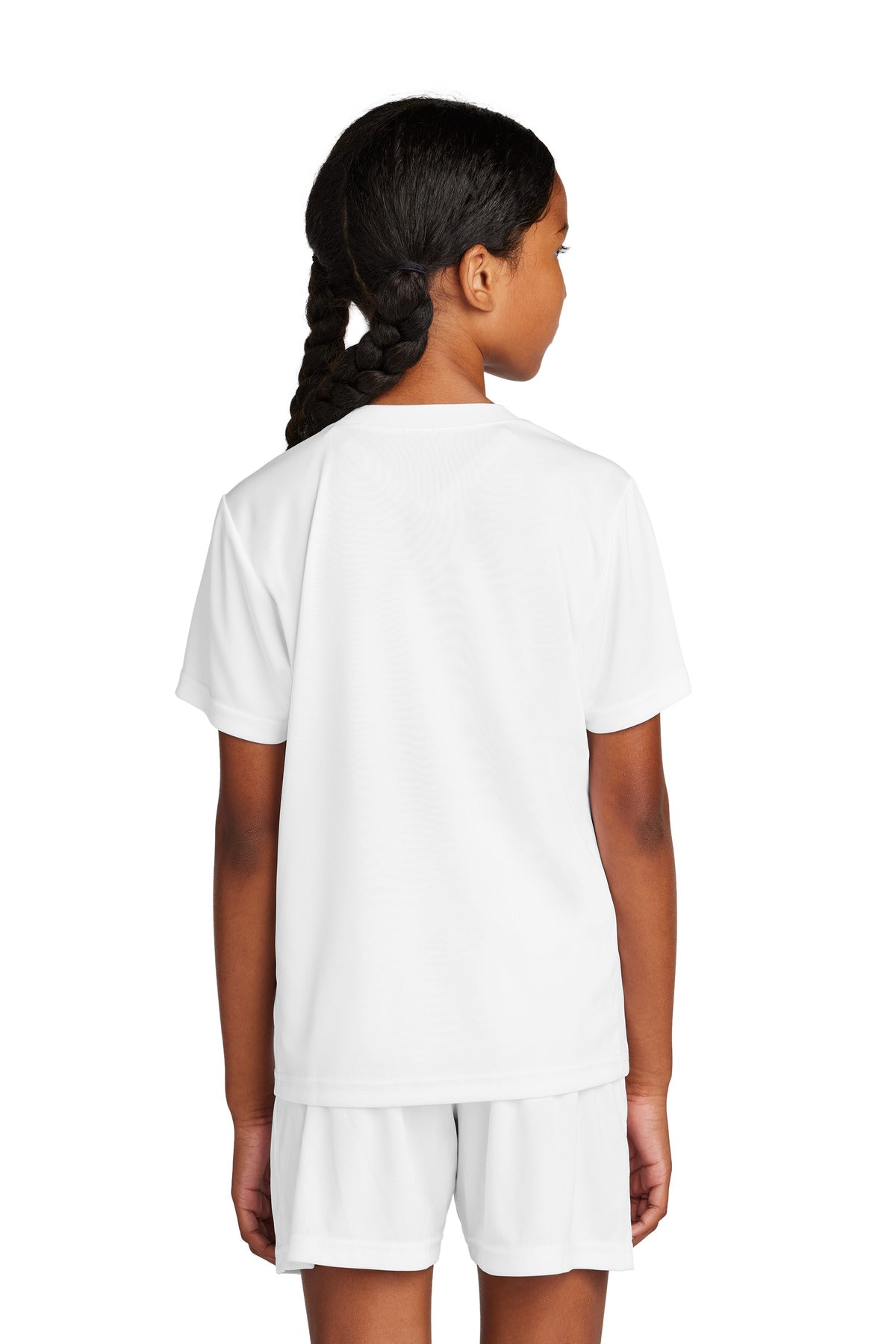 Custom Embroidered Sport-Tek Youth Competitor United V-Neck YST101,White/ White