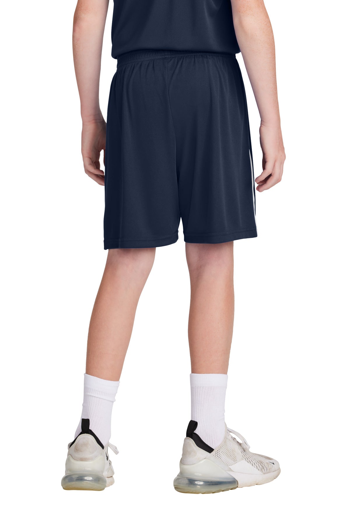 Custom Embroidered Sport-Tek Youth Competitor United 5  Short YST103,True Navy/ White