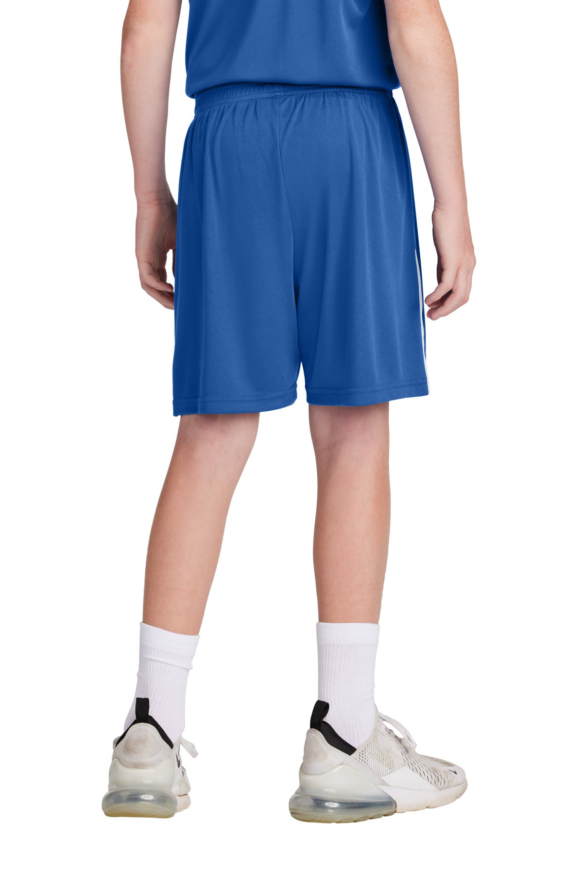Custom Embroidered Sport-Tek Youth Competitor United 5  Short YST103,True Royal/ White