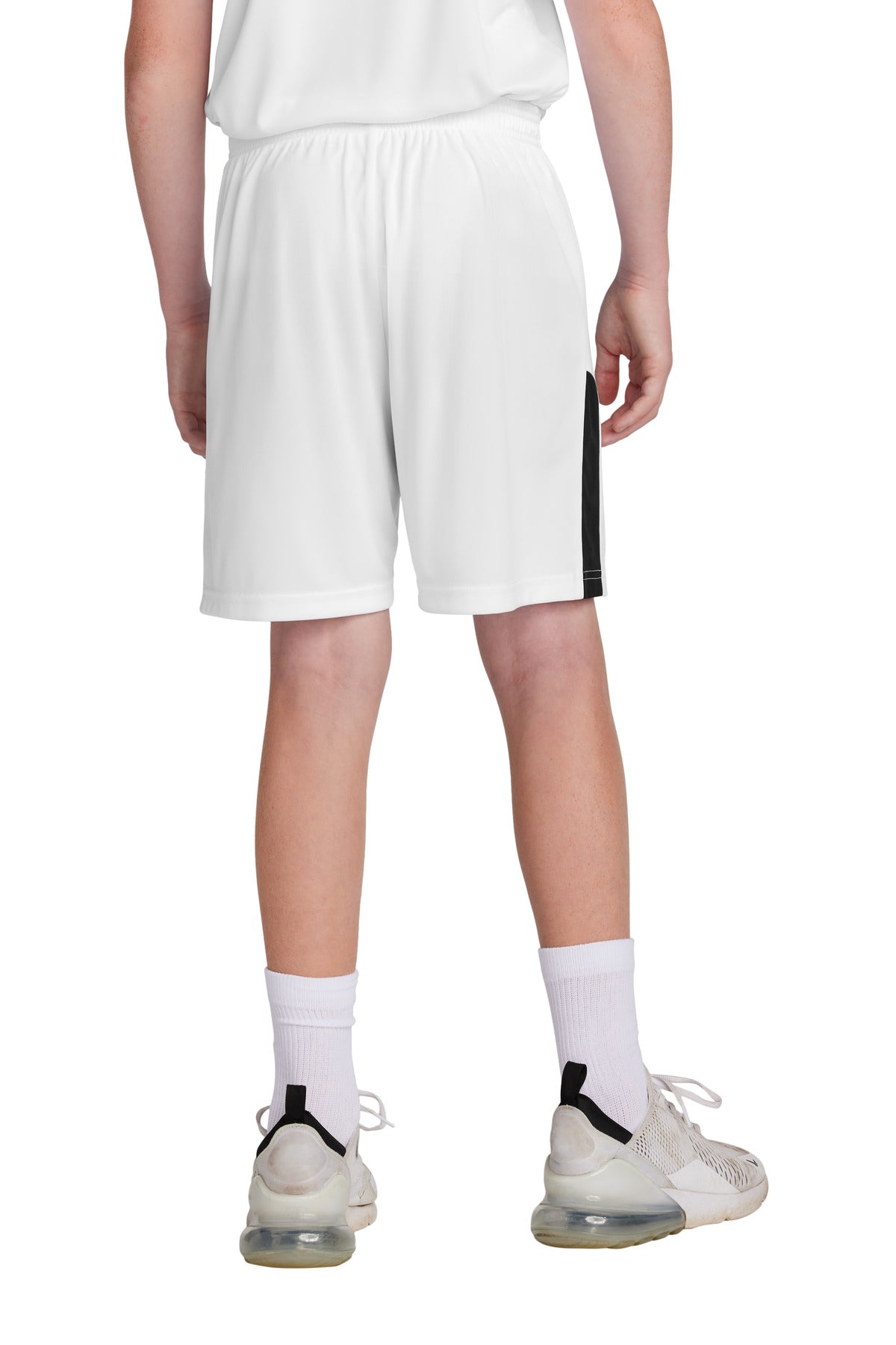 Custom Embroidered Sport-Tek Youth Competitor United 5  Short YST103,White/ Black