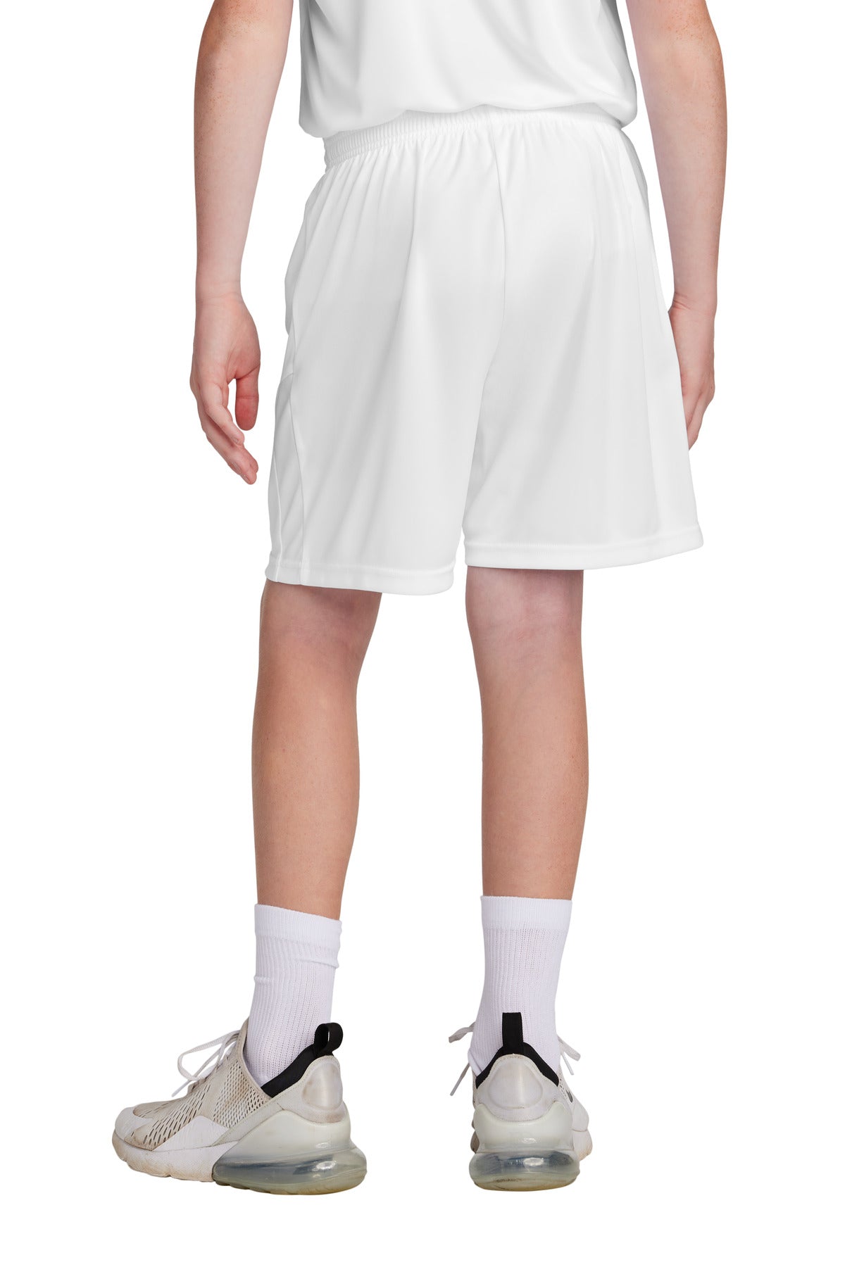 Custom Embroidered Sport-Tek Youth Competitor United 5  Short YST103,White/ White