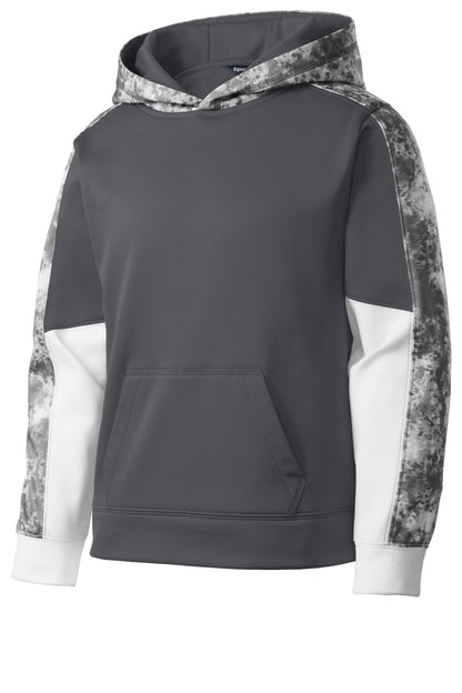 Sport-Tek Youth Sport-Wick Mineral Freeze Fleece Colorblock Hooded Pullover. YST231