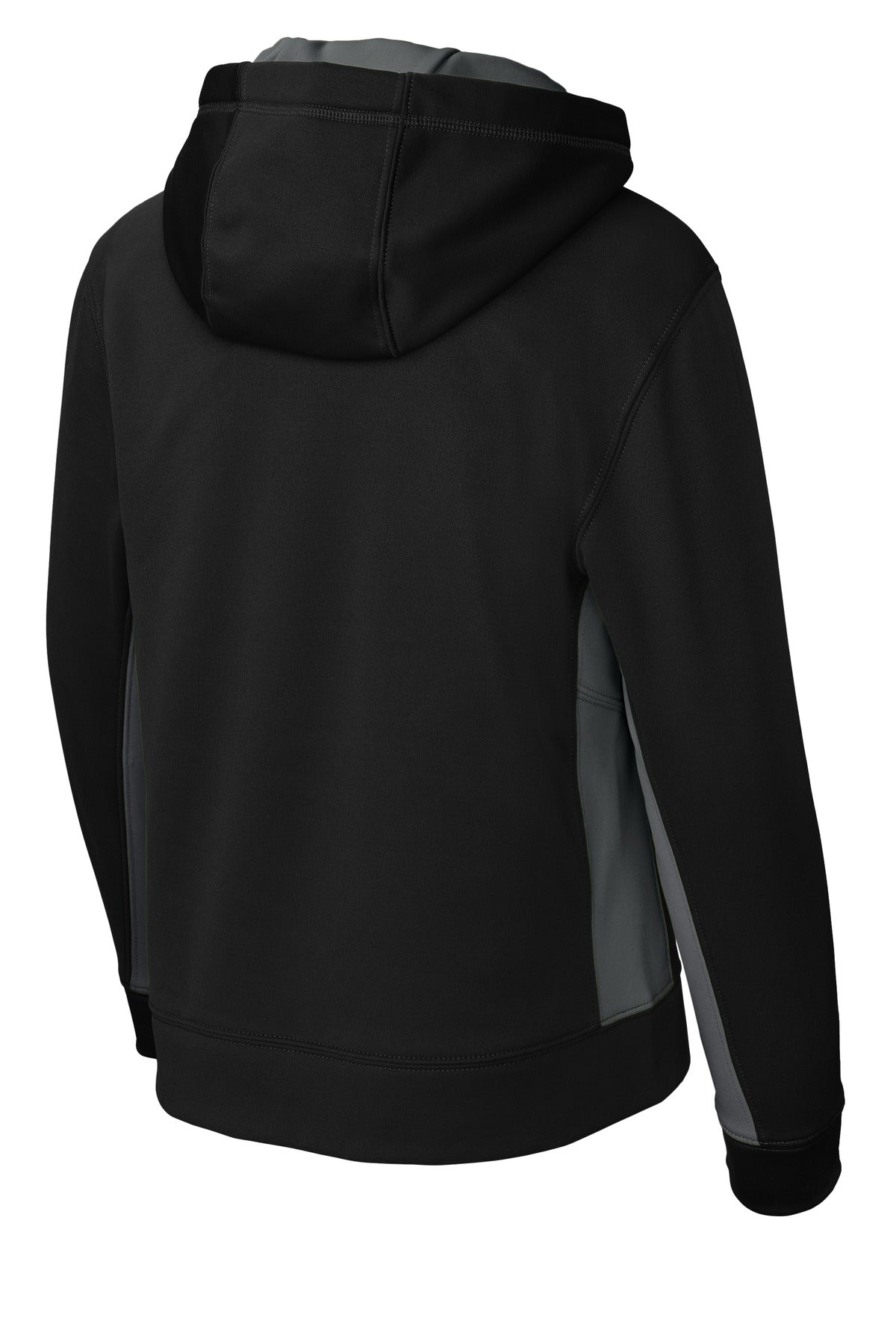 Sport-Tek Youth Sport-Wick Fleece Colorblock Hooded Pullover.  YST235