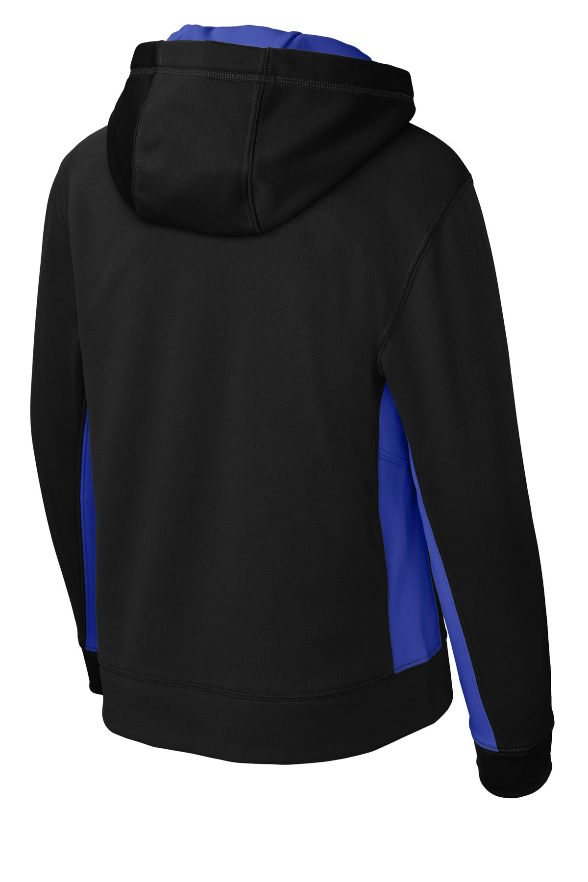 Sport-Tek Youth Sport-Wick Fleece Colorblock Hooded Pullover.  YST235
