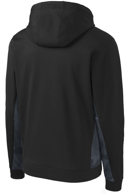 Sport-Tek Youth Sport-Wick CamoHex Fleece Colorblock Hooded Pullover.  YST239