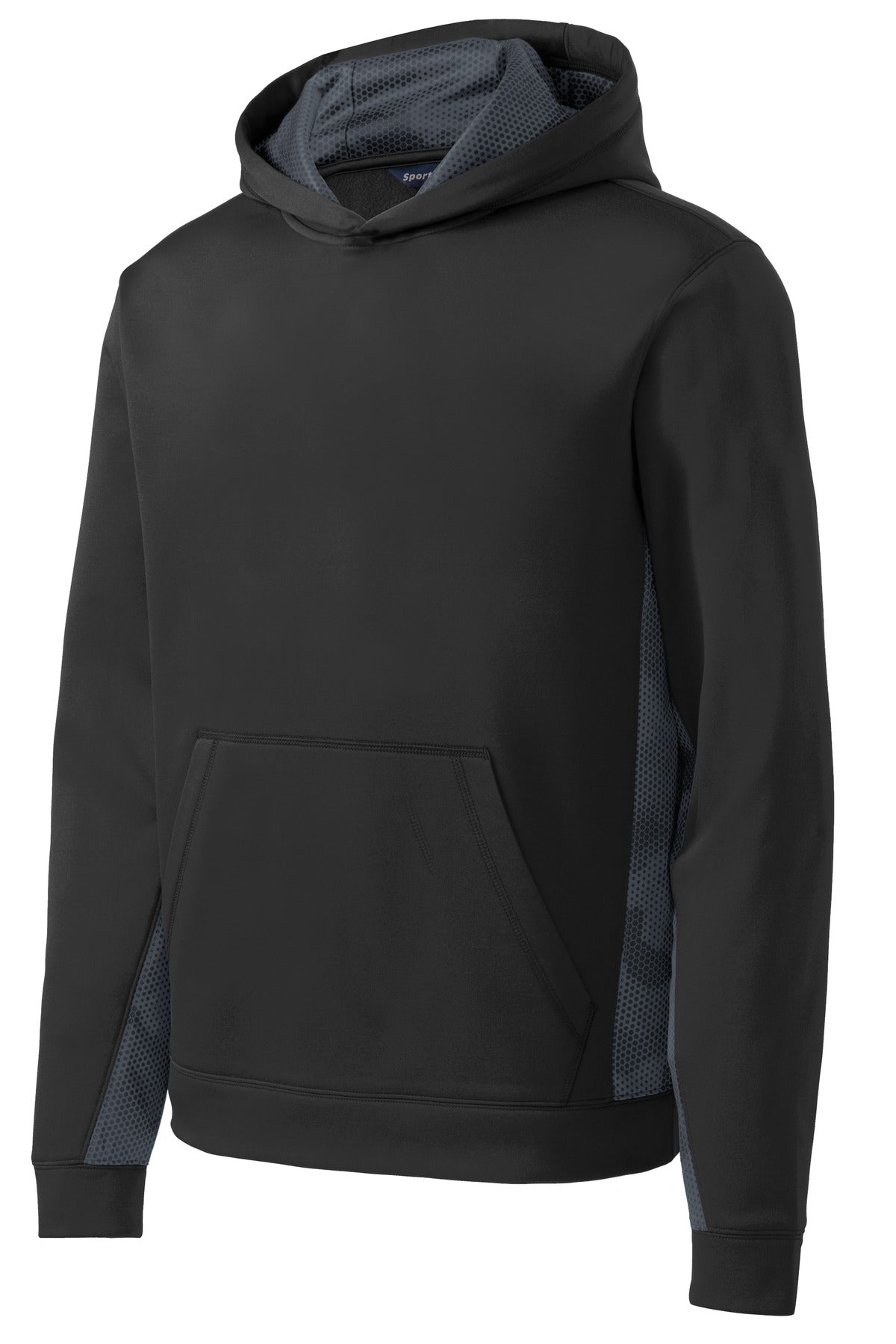 Custom Embroidered Sport-Tek Sweatshirts/Fleece in Black/ Dark Smoke Grey