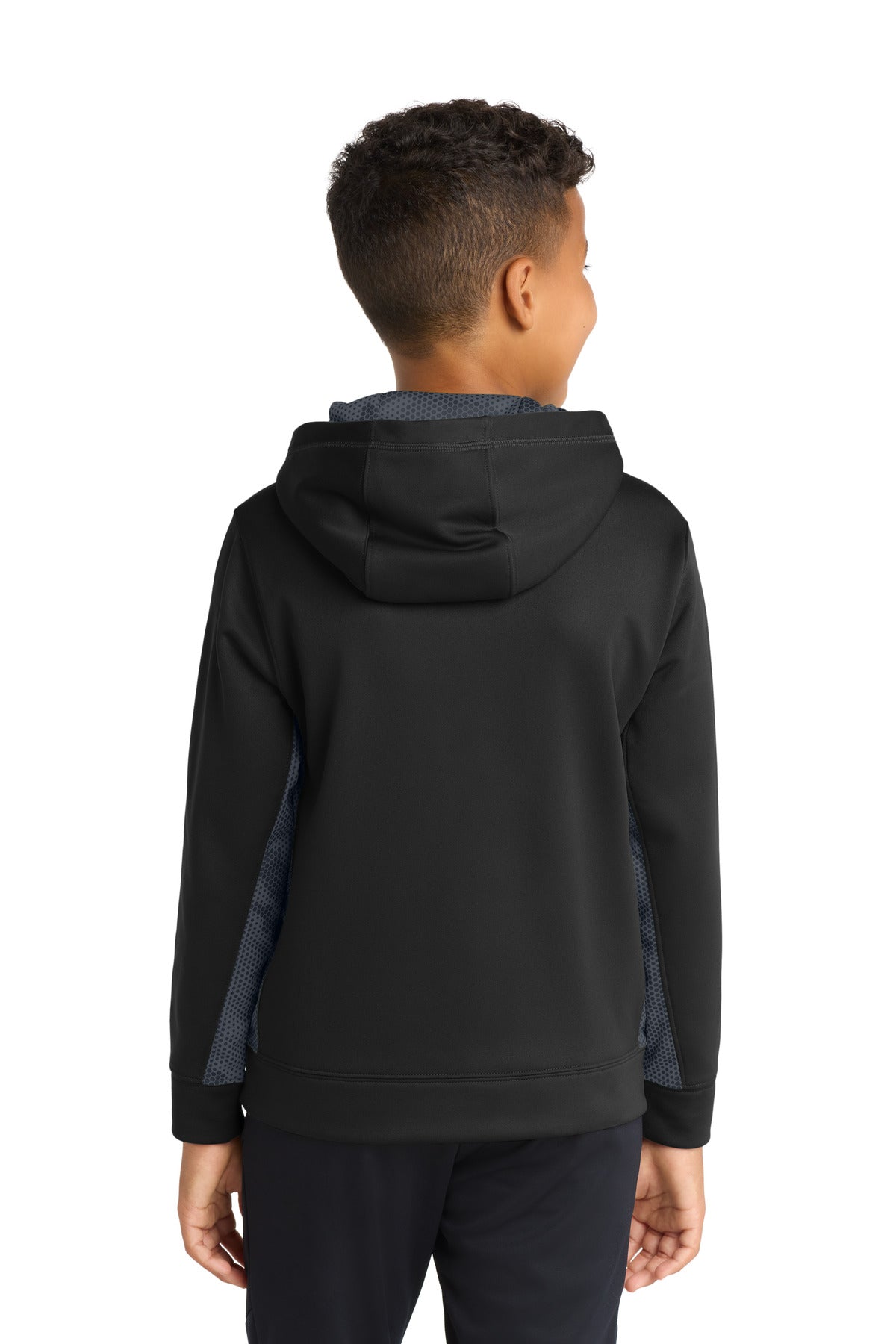 Custom Embroidered Sport-Tek Sweatshirts/Fleece in Black/ Dark Smoke Grey