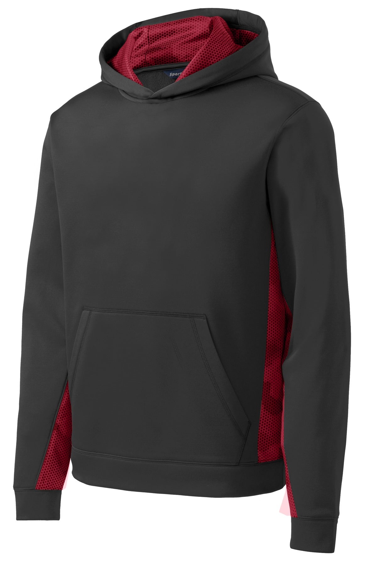 Custom Embroidered Sport-Tek Sweatshirts/Fleece in Black/ Deep Red