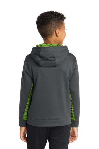 Custom Embroidered Sport-Tek Sweatshirts/Fleece in Dark Smoke Grey/ Lime Shock