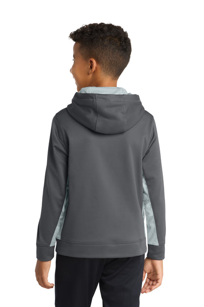 Custom Embroidered Sport-Tek Sweatshirts/Fleece in Dark Smoke Grey/ White
