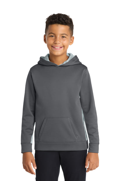 Custom Embroidered Sport-Tek Sweatshirts/Fleece in Dark Smoke Grey/ White