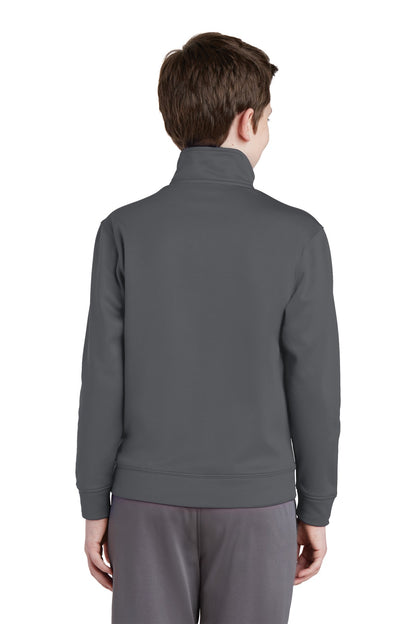 Custom Embroidered Sport-Tek Youth Sport-Wick Fleece Full-Zip Jacket.  YST241,Dark Smoke Grey