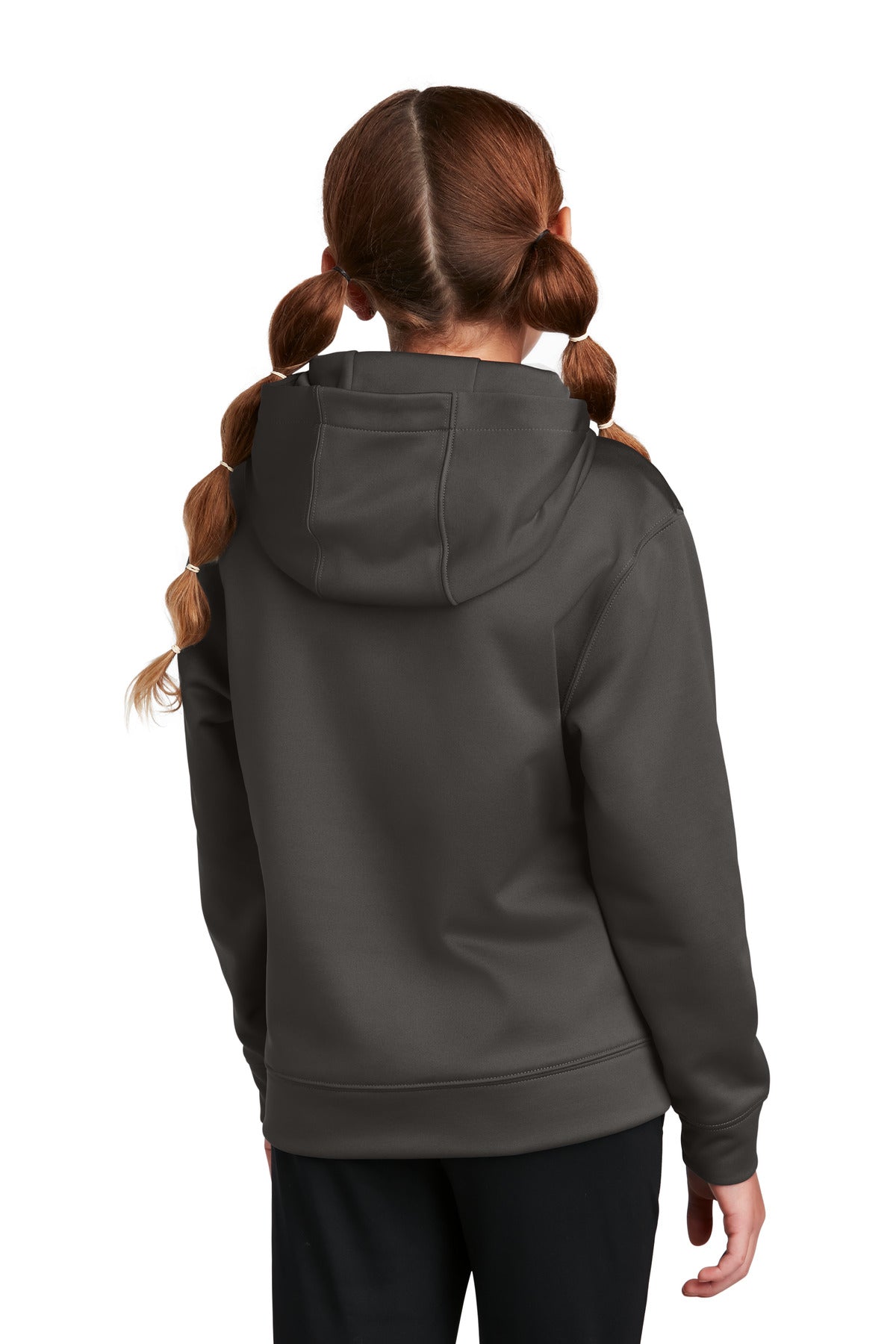 Custom Embroidered Sport-Tek Youth Sport-Wick Fleece Hooded Pullover. YST244,Iron Grey