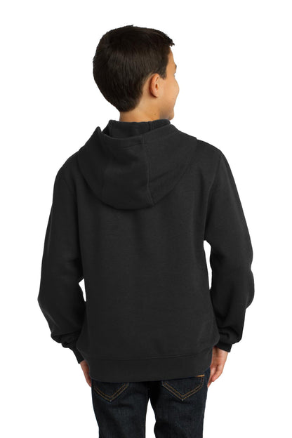 Custom Embroidered Sport-Tek Youth Pullover Hooded Sweatshirt. YST254,Black