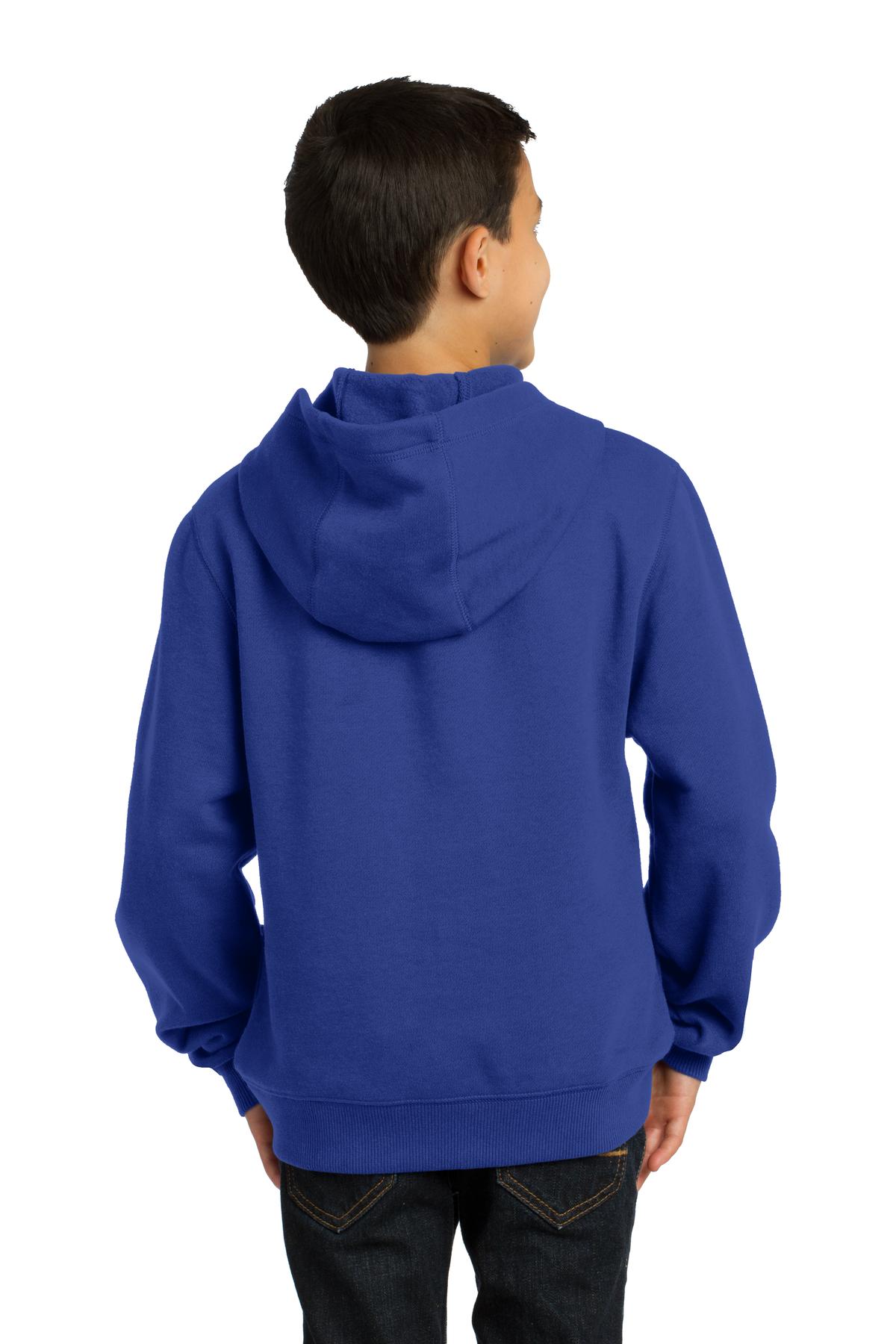 Custom Embroidered Sport-Tek Youth Pullover Hooded Sweatshirt. YST254,True Royal