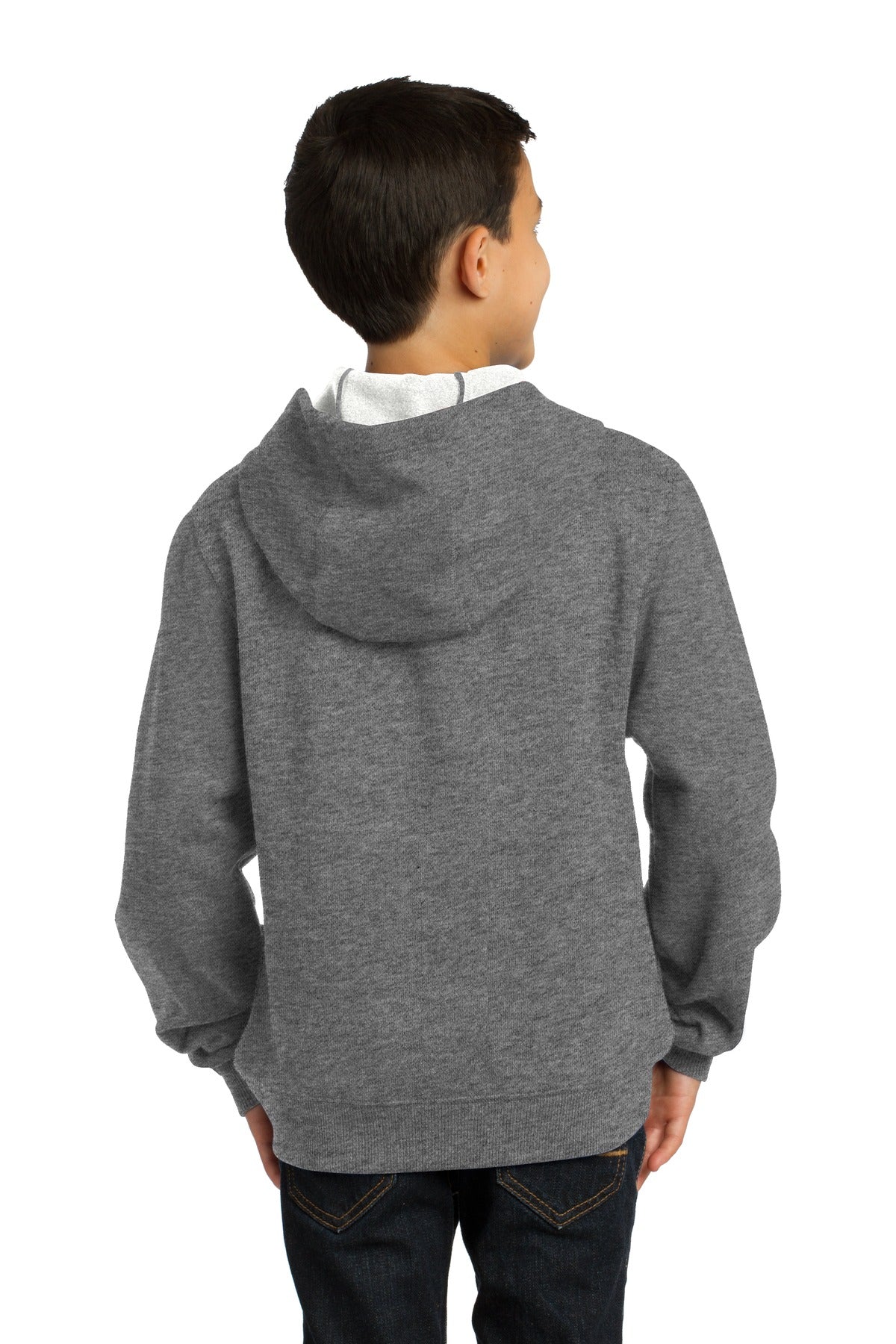 Custom Embroidered Sport-Tek Youth Pullover Hooded Sweatshirt. YST254,Vintage Heather