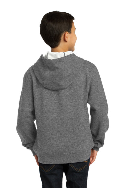 Custom Embroidered Sport-Tek Youth Pullover Hooded Sweatshirt. YST254,Vintage Heather