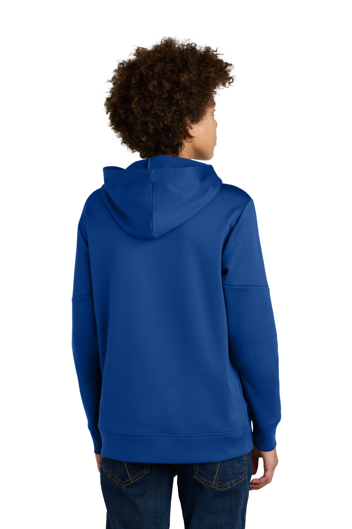 Custom Embroidered Sport-Tek Youth Sport-Wick Fleece United Pullover Hoodie YST255,True Royal/ White