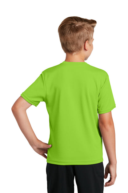 Custom Embroidered Sport-Tek Youth PosiCharge RacerMesh Tee. YST340,Neon Green