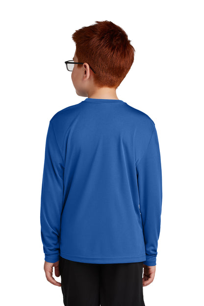 Custom Embroidered Sport-Tek Youth Long Sleeve PosiCharge Competitor Tee. YST350LS,True Royal
