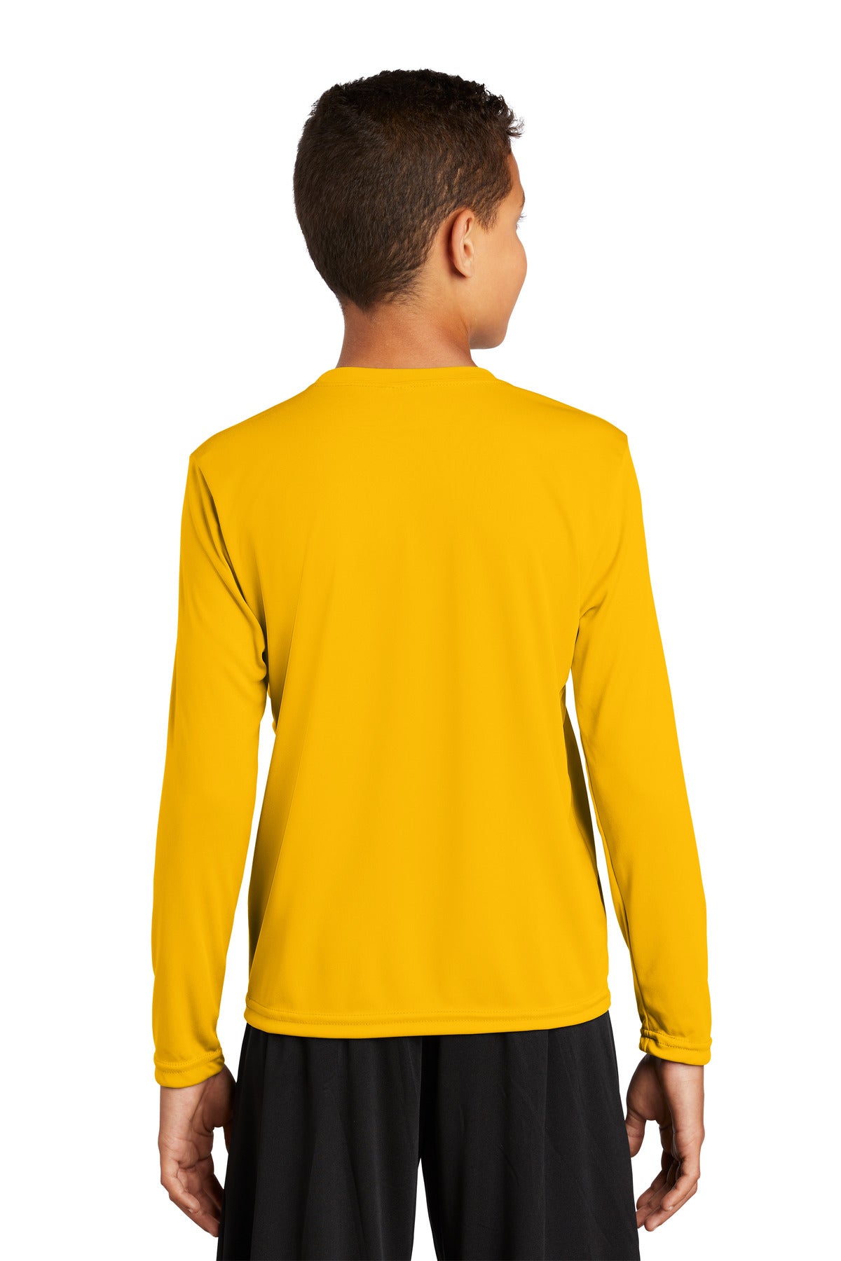 Custom Embroidered Sport-Tek Youth Long Sleeve PosiCharge Competitor Tee. YST350LS,Gold