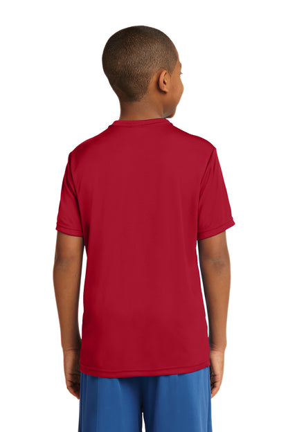 Custom Embroidered Sport-Tek Youth PosiCharge Competitor Tee. YST350,Deep Red