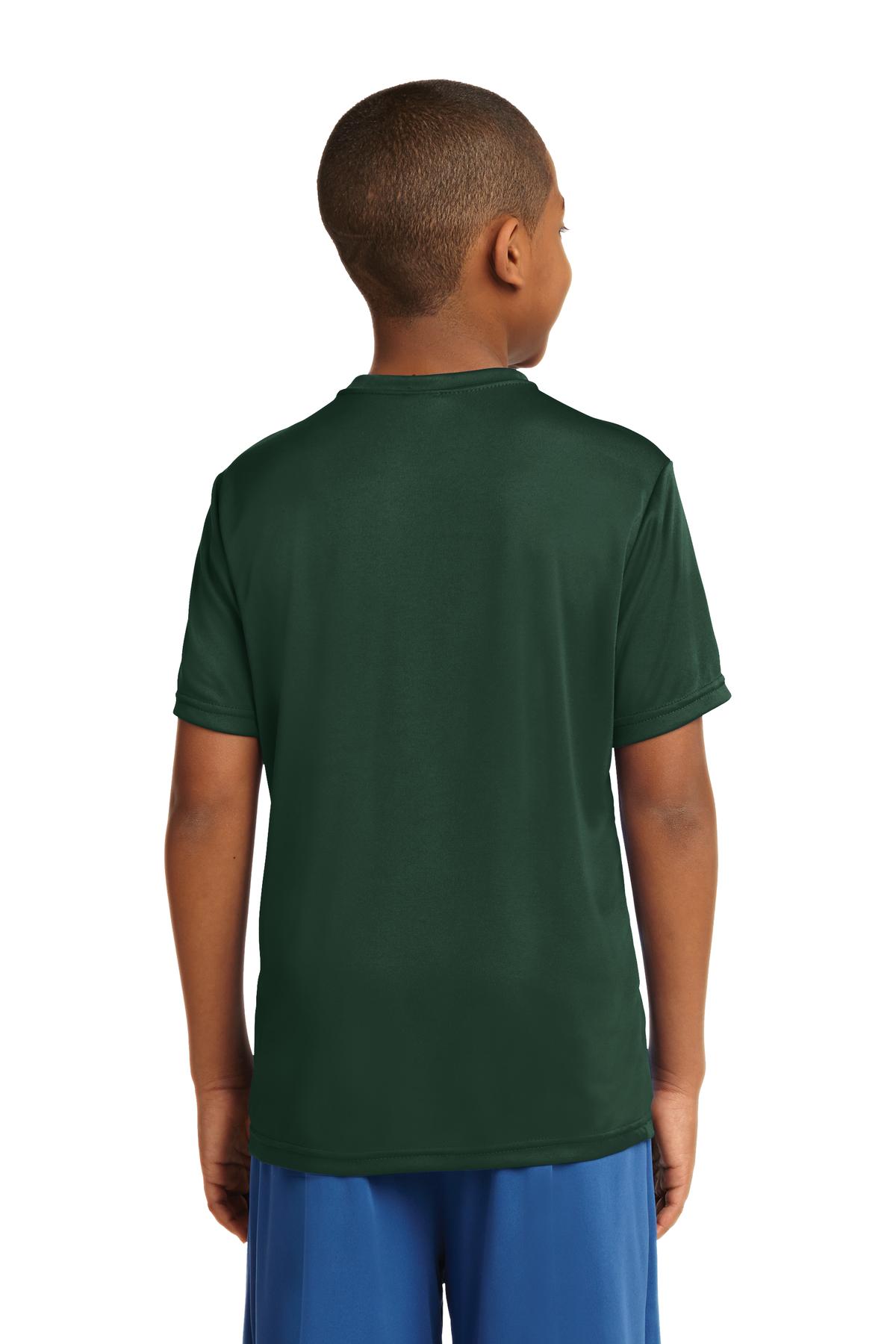 Custom Embroidered Sport-Tek Youth PosiCharge Competitor Tee. YST350,Forest Green