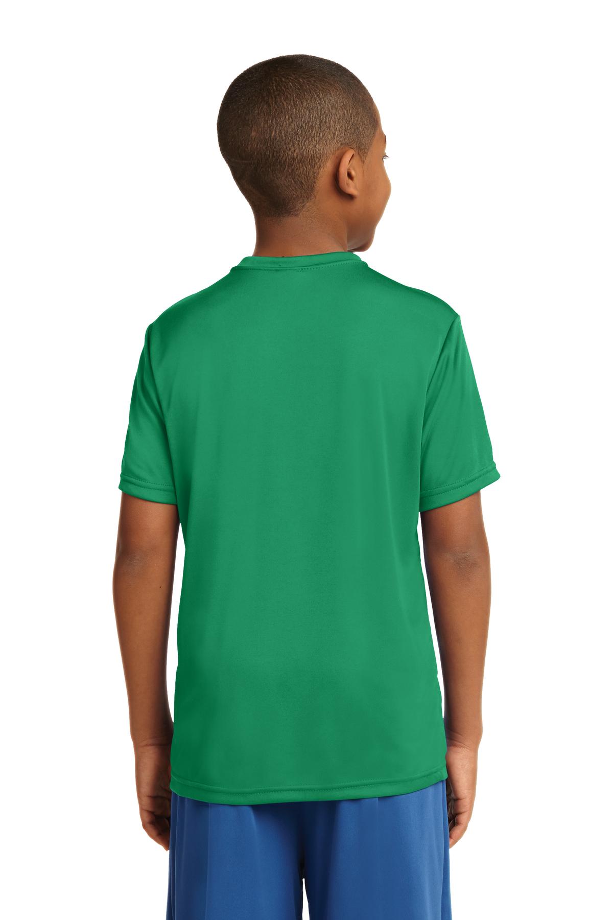 Custom Embroidered Sport-Tek Youth PosiCharge Competitor Tee. YST350,Kelly Green